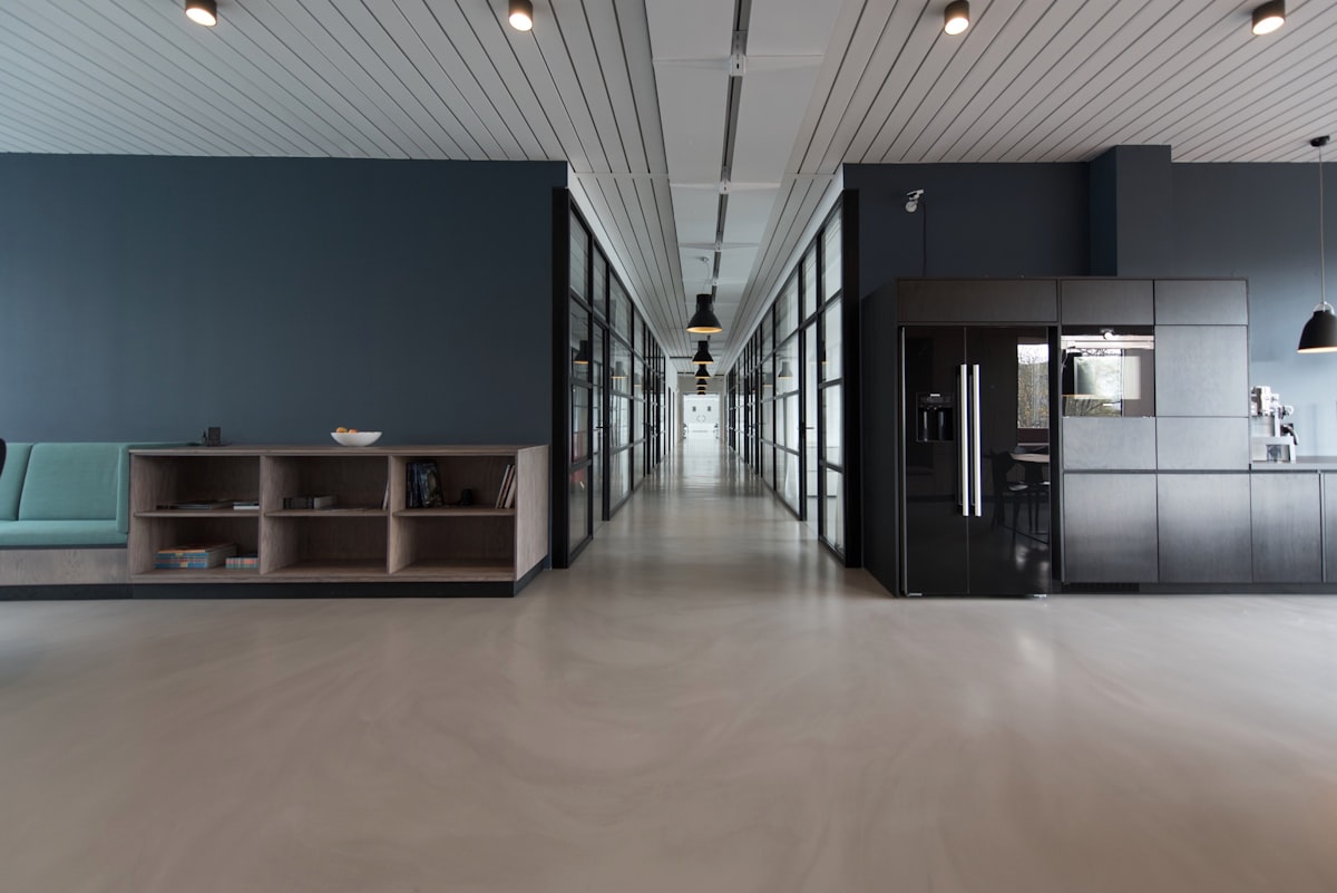 Bright interior with large windows and natural light